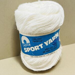 Brunswick Fore N Aft Candor Sport Yarn 100% Orlon Acrylic Glamour White 175 Yds